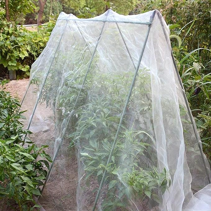 39 x 10 Ft Mosquito Netting for Patio, White Mosquito Net for Garden Protection Patio Screen Mesh Bird Insect Netting, Vegetables Fruits Garden Mesh Cover Pest Barrier from Birds Cicada Bugs
