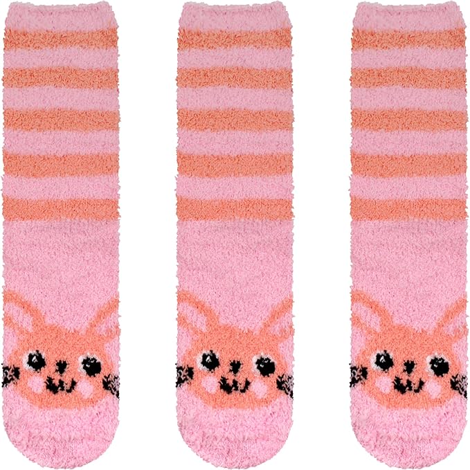 BambooMN Women's Super Soft Warm Microfiber Fuzzy Cozy Animal Socks or Christmas Winter Animal Socks, Value Pack