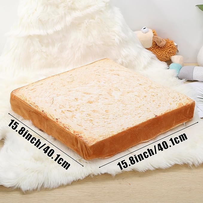 Gefryco Cat Beds for Indoor Cats, Pet Mats Cushion for Cat and Small Dogs Creative Toast Bread Slice Mattress (Sponge Core)