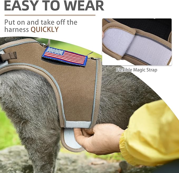 PUPTECK Soft Mesh Cat Vest Harness and Leash Set Puppy Padded Pet Harnesses Escape Proof for Cats Small Dogs Rabbits Bunny, Tactical Yellow, M