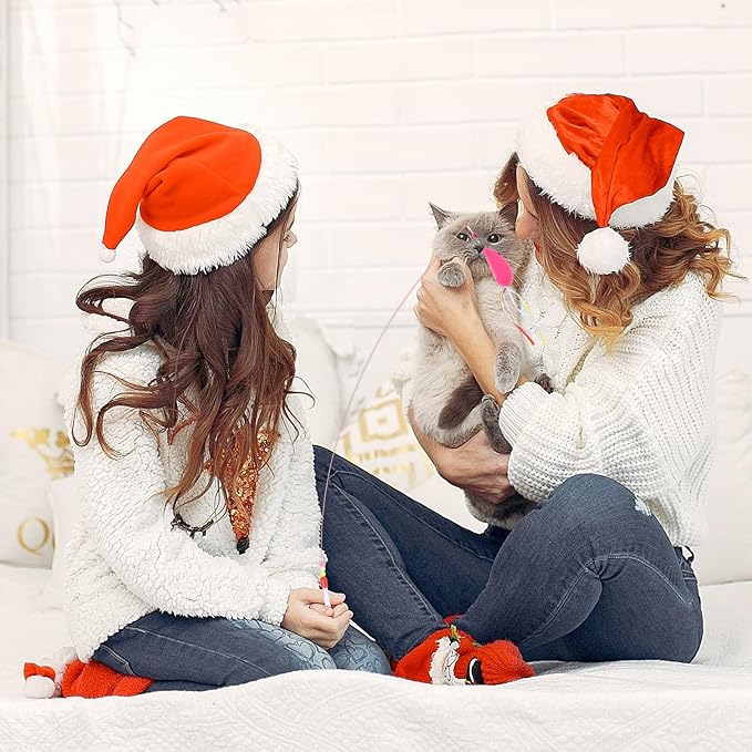 5Pcs Cat Feather Toy, Adjustable Cat Collar Neck Collar Toy Cat Teasing Wand with Silicone Collar, Funny Cat Stick, Interactive Self Playing Toys Bell for Indoor Cat Playing Small Animals(5 Style)