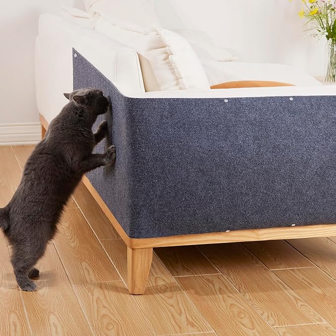 Yangbaga Cat Scratching Post Tree Replacement, 80'' x 16'' Self-Adhesive Trimmable Furniture Protector, Scratching Pad for Reparing, Recovering or DIY Scratcher