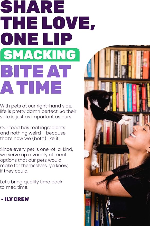 "I and love and you" Feed Meow Wet Cat Food Toppers, Shine Formula with Salmon and Tuna, Omegas 3 and 6 for Healthy Skin and Coat, Grain Free, No Fillers, 3 Oz Pouches, 1 Pouch Trial Size