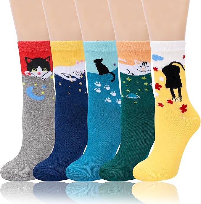 AGRIMONY Women's Cat Socks Cute Animal Socks Dog Valentines Easter Fun Gifts for Women