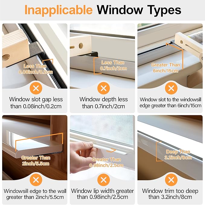 Cat Window Perch Cat Window Hammock for Indoor Cats Steady Sturdy Adjustable Cat Bed Providing All-Around Sunbath Space Saving Washable (Grey, Medium)