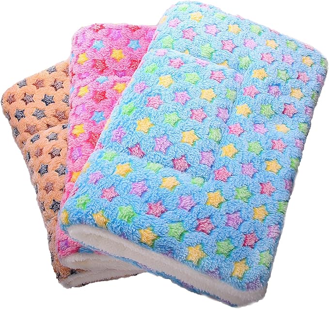 FJWYSANGU Fluffy Pet Cat Blanket Soft Coral Velvet Pet Puppy Cushion Mat Warm Cover Soft Pad Mat M Beige