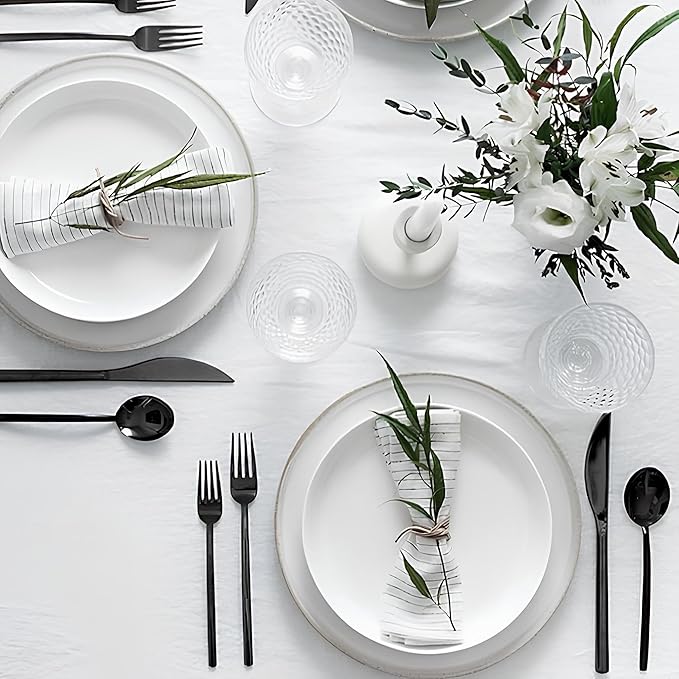 16 Piece Ceramic Appetizer Plates, 5.6 Inch Small Dessert Plates Set, White Round Plates for Bread, Butter, Snack, Lightweight Dinnerware Saucer Sets - Ivory, Oven, Microwave & Dishwasher Safe