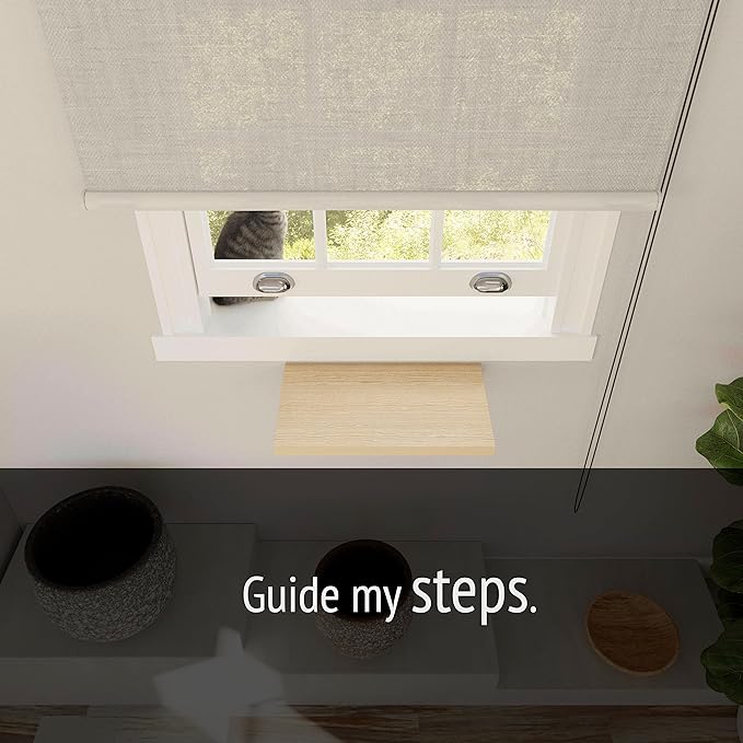 Cat Shelf Wall Furniture - 45-lb-tested-capacity Cat Shelf on Premium Heavy-duty Steel Brackets for Large Cats - 16.75 x 10 x 1 in Wood Cat Tree 2-stud-mounted Easy-drilling for Drywall 1 pc.