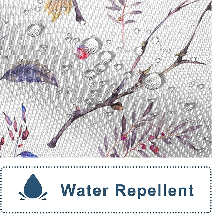 AWERT Cheery Birds on Tree Branch Shower Curtain for Bathroom Bird Shower Curtain with Hooks Colorful Waterproof Fabric Bathroom Accessories Bathtub Decor 72x84inch