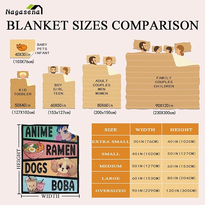 Anime Blanket Gifts for Girls, Kawaii Anime Decor for Women, Luxurious Warm and Cozy Flannel Blanket - L 60X80 Inch Most People's Choice