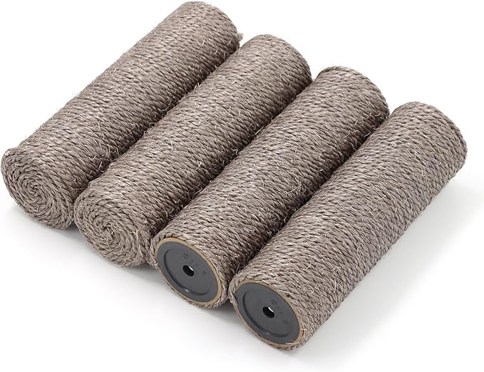 9" Sisal Post Refill (Grey)- 4 Pack, for Model PCP02-G (Post Only, Hardware Not Included)