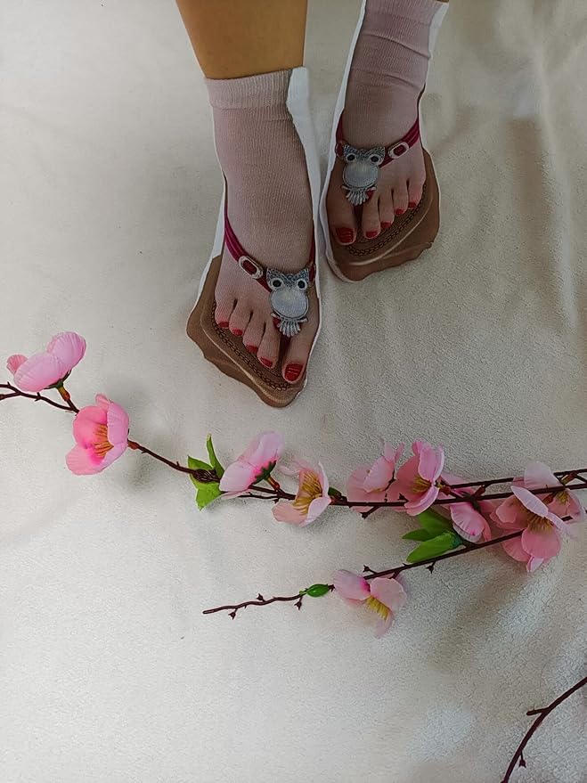 3D Manicure Print Socks Funny Flip Flop Socks 3D Pattern Socks Sandal Socks Low Cut Ankle Silly Socks- A Gag Gift