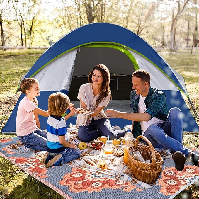 BalajeesUSA Outdoor Rugs – 6x9, Orange, Yellow, Grey, Patio Durable and Affordable, Multipurpose, Woven Plastic Straw, All-Weather and Waterproof Rug, Reversible Camper mats, Recycled