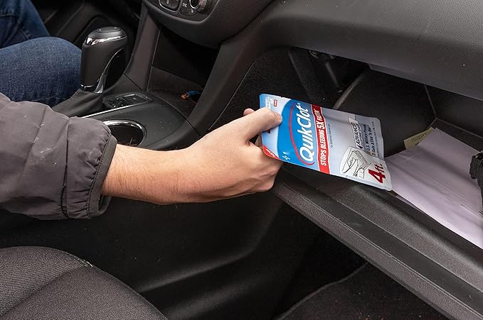 Adventure Medical Kits QuikClot Gauze - for Emergency Survival Kit, Doomsday Prepping Supplies & More - Stops Bleeding Fast with Kaolin - Flexible Hemostatic Medical Gauze - 3" x 24" (2 Strips)