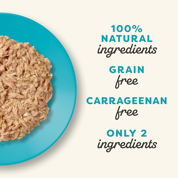 Applaws Natural Wet Cat Food in Broth, Limited Ingredient Wet Cat Food Pouches, No Additives, Made with Natural Ingredients, Tuna Fillet in Broth (12 x 2.47oz Pouches)