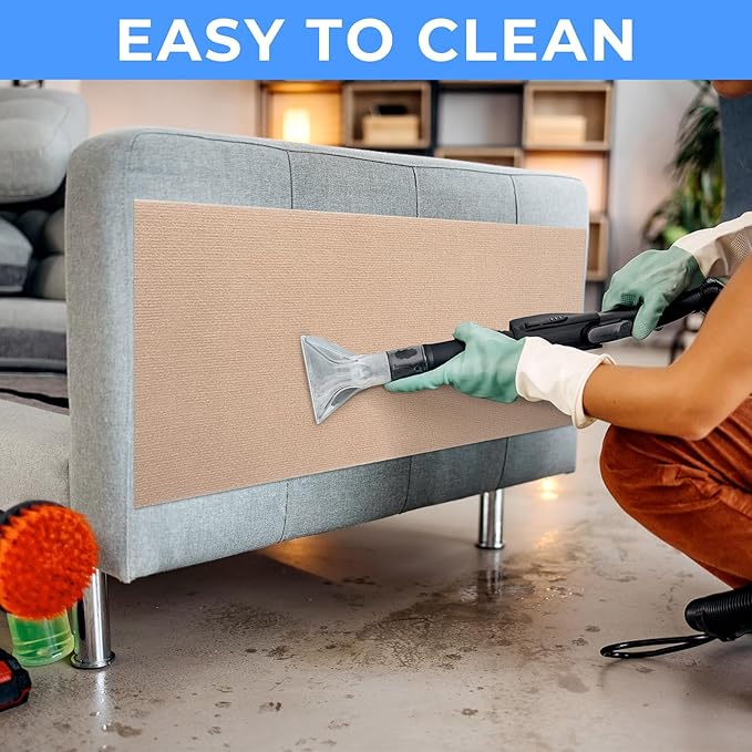 Cat Carpet remnants Cat Scratching Mat Trimmable Self-Adhesive Carpet DIY Climbing Cat Scratcher Cat Scratch Furniture Protector Covering Posts (78.7" x 15.8" Beige)