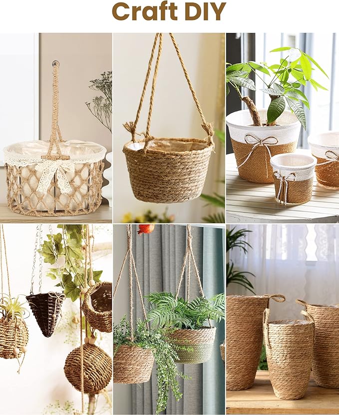 Sisal Rope for Cat Scratcher, Pettom Cat Scratching Post Replacement Natural Hemp Rope Sisal Replacement Rope for Cat Tree 1/4 inch Diameter 33FT