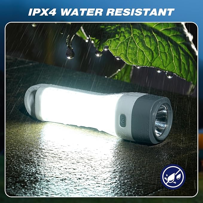 2 Pack Solar LED Flashlight for Power Outages, Rechargeable Camping Flashlights with High Lumens, 5 Modes, Powerful and Bright Tactical Flash Light for Emergency, Outdoor, Home Use