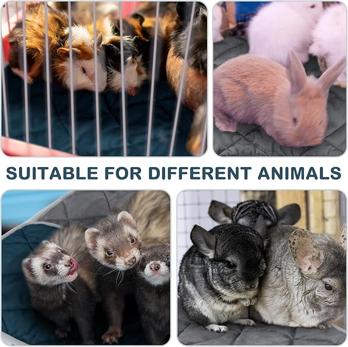 8 Pack Self Heating Cat Mat Self Warming Cat Bed 20"x16" Extra Warm Thermal Pet Bed Mat Reflects Body Heat Washable Dog Crate Pad for Indoor Outdoor Pets(Gray, Blue)