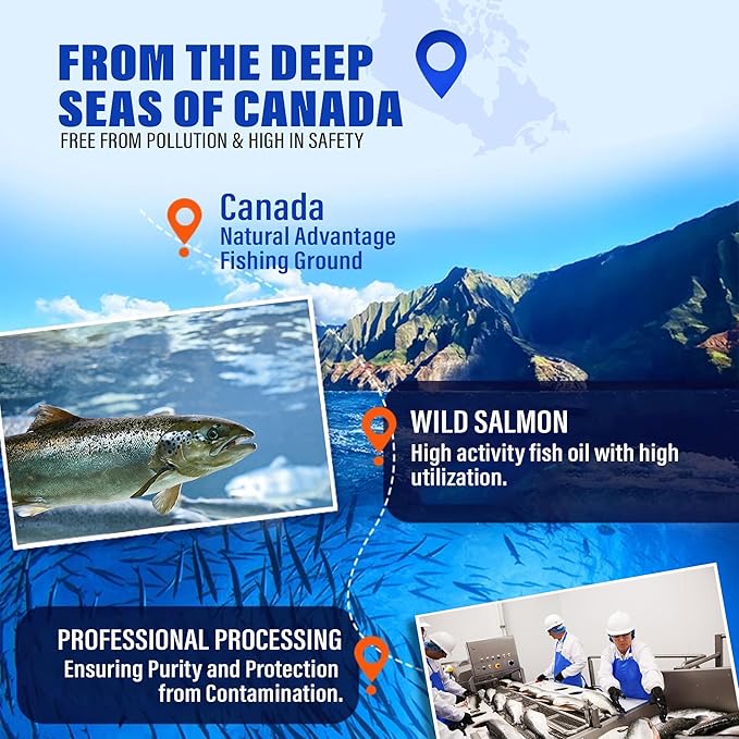 95% Omega 3 Fish Oil for Dogs & Cats, Vet-Formulated with RTG Processed Salmon Oil, Maximum EPA & DHA, Supports Heart, Skin, Coat, Joint，Heart & Immune Health, 100 Soft Gels