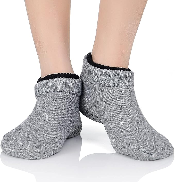 American Trends Fuzzy Socks for Women with Grippers Non Slip Christmas Socks
