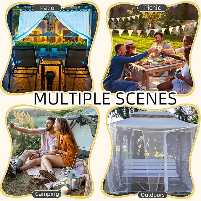 4 Corners Mosquito Net for Mosquiteros para Camas Bed Canopies Netting Bed Drapes Rectangular Mosquito Mesh for Camping Home Outdoor Travel Dormitory(White,L75 X W71 X H67 Inch)