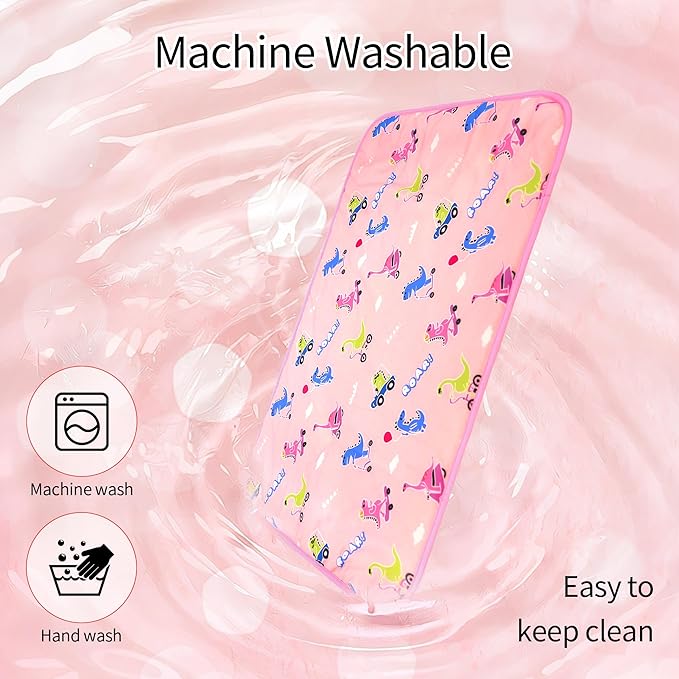 DELIFUR Dog Cooling Mat- Pet Cooling Mat Outdoor for Dogs Self Cooling Pad for Puppy Small Medium Dog Machine Washable (Large, Pink)