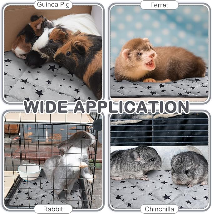 Namalu 4 Pack Self Warming Cat Bed Self Heating Cat Mat Star Pattern Soft Dog Crate Pad Thermal Pet Bed Mat Anti Slip Kennel Mat Washable Dog Cat Warming Bed for Outdoor Indoor Pet (18 x 24 Inch)