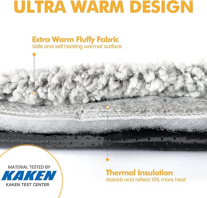 Self Warming Cat Bed Self Heating Cat Dog Mat 29.1 x 18.9 inch Extra Warm Thermal Pet Pad for Indoor Outdoor Pets with Removable Cover Non-Slip Bottom Washable