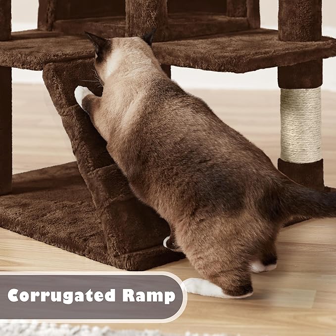 Yaheetech 54in Cat Tree Tower Condo Cat Furniture w/Scratching Post for Kittens Pet House Play