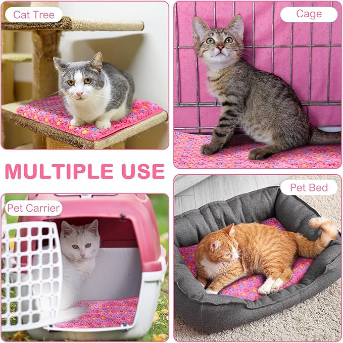 2 Pack Self Warming Cat Bed Pet Self Heating Pad Cat Warming Bed Mat Thermal Cat Mat Washable Reflects Body Heat Removable Cover for Indoor Outdoor Feral Pet (Little Star,20 x 28 Inch)