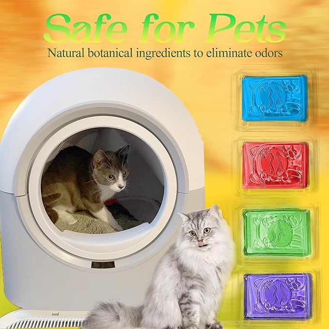 12 PCS Automatic Litter Box Deodorizer Gel Compatible with ABRCT HHOLOVE Self-Cleaning Cat Litter Box, Odor Deodorant for MeoWant LR01 Smart Cat Litter Box, Pet Odor Eliminator
