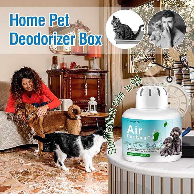 5.3 oz./150g Pet Odor Eliminator Pet Odor Eliminator for Strong Odor Gel Air Purifying Gel Suitable for Home Pet Deodorant Box - Odor Eliminator to Freshen Air
