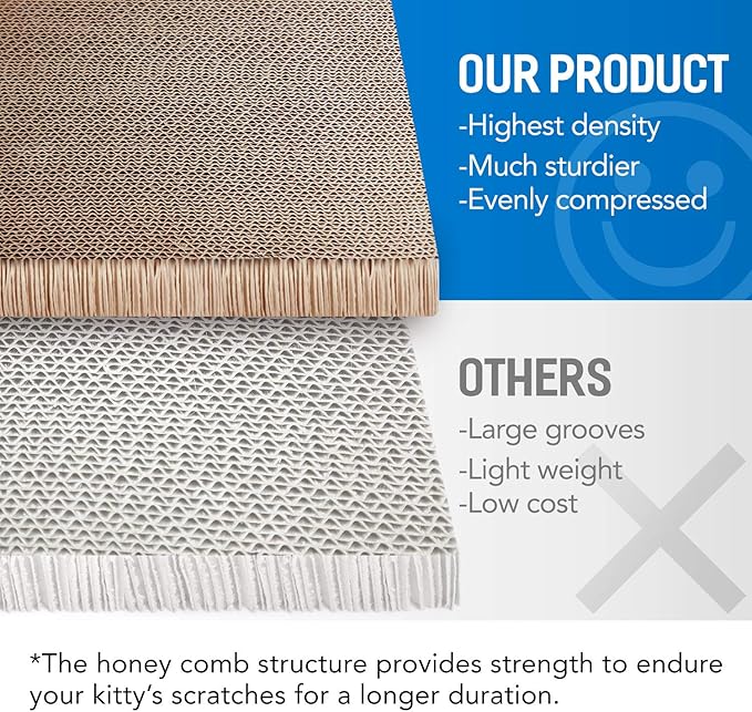 FluffyDream Cat Condo Scratcher Post Cardboard, Milk Box Shape Cat Scratching House Bed, Black Color