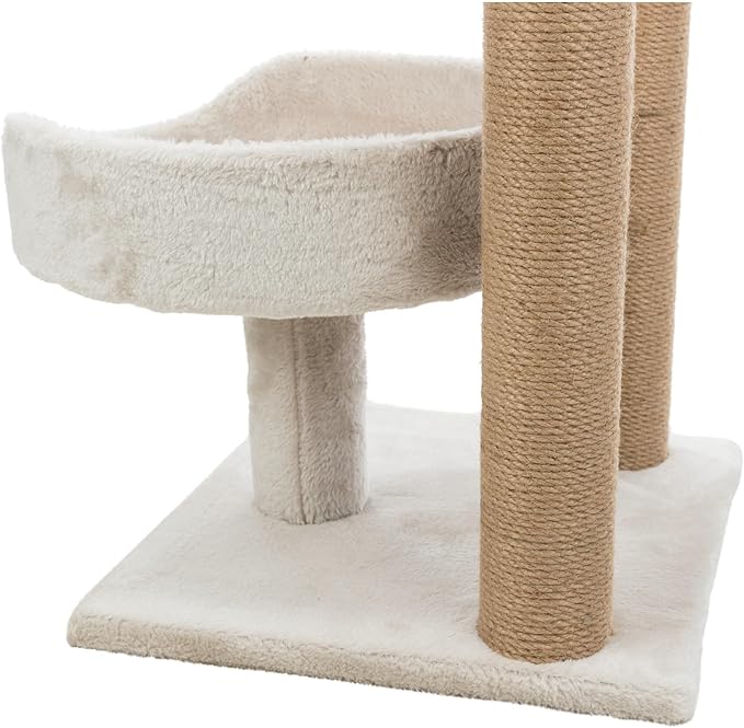 TRIXIE Isaba Scratching Post with Two Platforms, 2-Sisal Scratching Post, 24.5-inches Tall, Light Gray/Brown