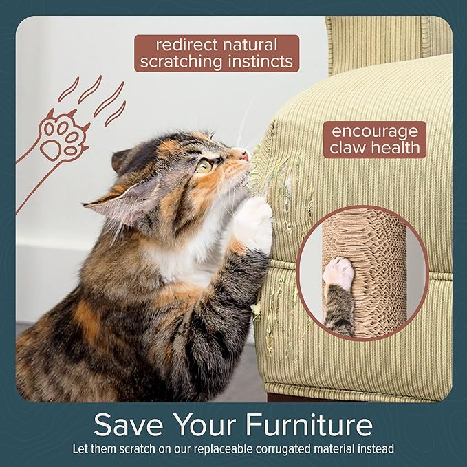 Ascentials - Sunrise Steps - Wall Post w/Climbing Corrugate Shelves, Extendable w/Modern Design, Scratching Surface & Natural Materials