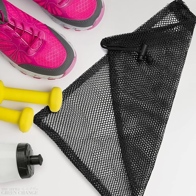 10PCS Nylon Mesh Bags with Drawstring - Multipurpose Mesh Bags for Storage and Carrying Goods While Traveling or Camping