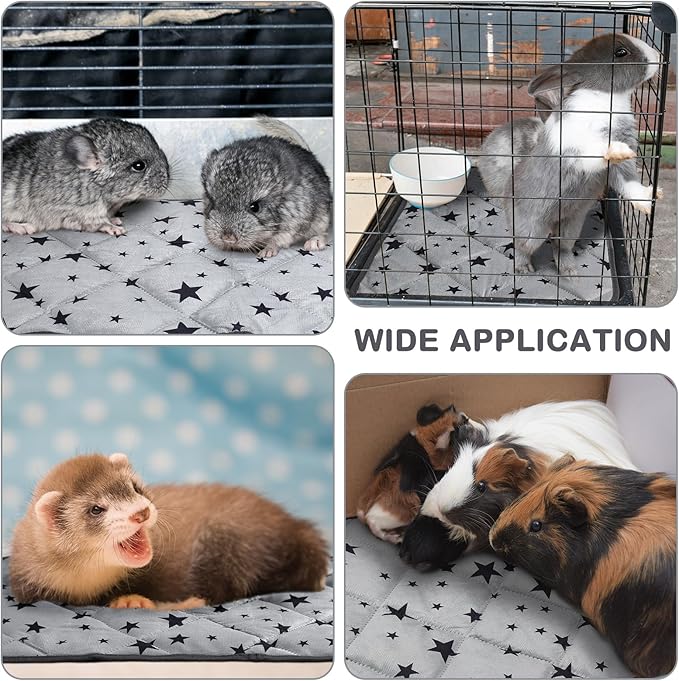 Self Warming Cat Bed Self Heating Dog Mat Star Pattern Warm Thermal Pet Pad Reflects Body Heat Washable Soft Puppy Crate Pad Anti Slip Kennel Mat Blanket for Indoor Pets (18 x 18 Inches)