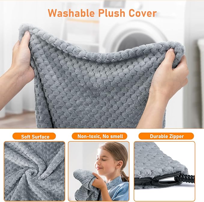 INVENHO Pet Heating Pad, Waterproof Adjustable Temperature Dog Cat Heating Pad with Timer, Indoor Pet Heating Pad for Cats Dogs Electric Pads for Dogs Cats, Pet Heated Pad (L: 35" x 24")