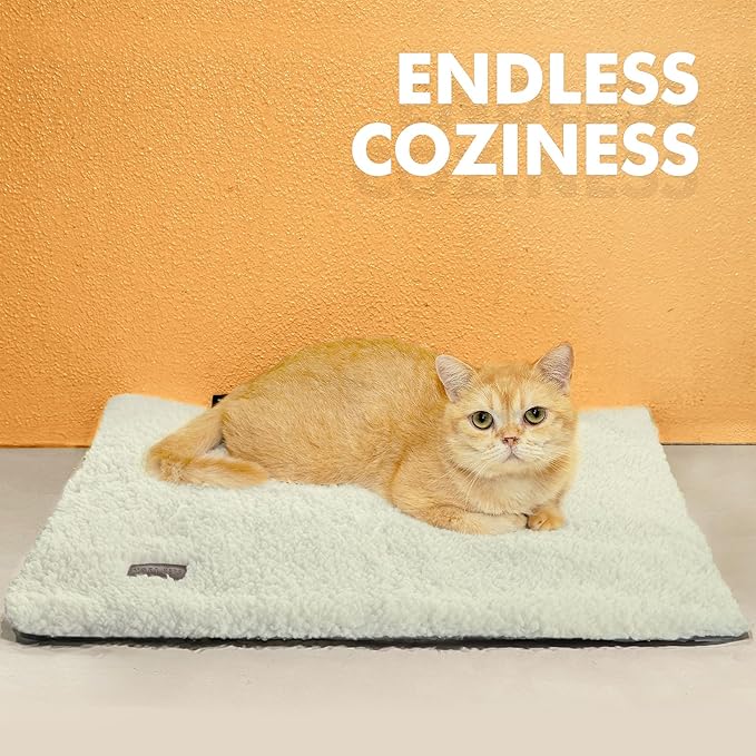 Self Warming Cat Bed Self Heating Cat Dog Mat 29.1 x 18.9 inch Extra Warm Thermal Pet Pad for Indoor Outdoor Pets with Removable Cover Non-Slip Bottom Washable