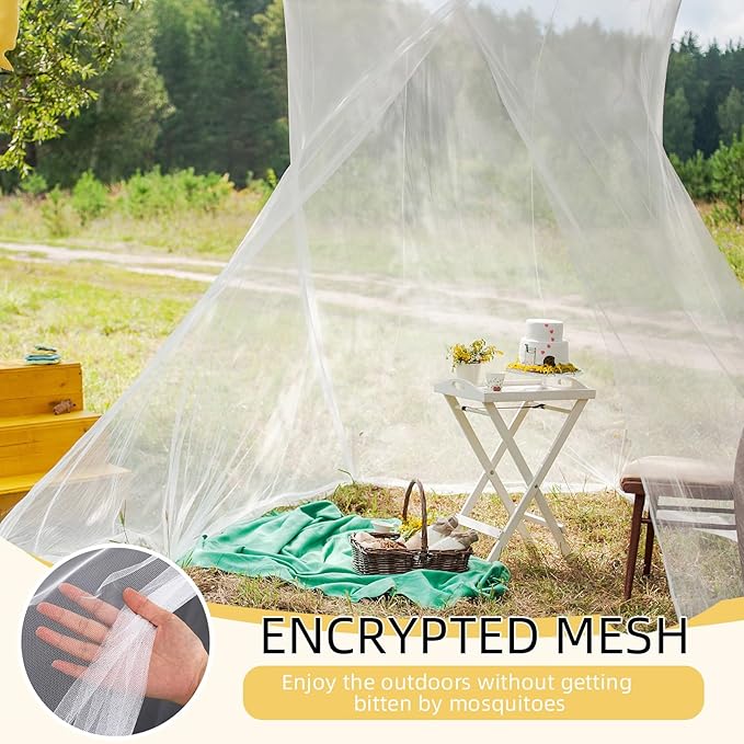 4 Corners Mosquito Net for Mosquiteros para Camas Bed Canopies Netting Bed Drapes Rectangular Mosquito Mesh for Camping Home Outdoor Travel Dormitory(White,L75 X W47 X H59 Inch)