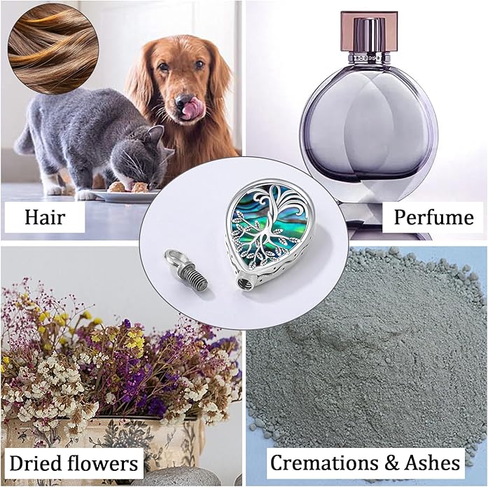 Aniu Cremation Jewelry for Ashes S925 Sterling Silver Urn Necklace Memorial Necklace for Human Ashes of Loved Ones Keepsake Pendant for Men Women