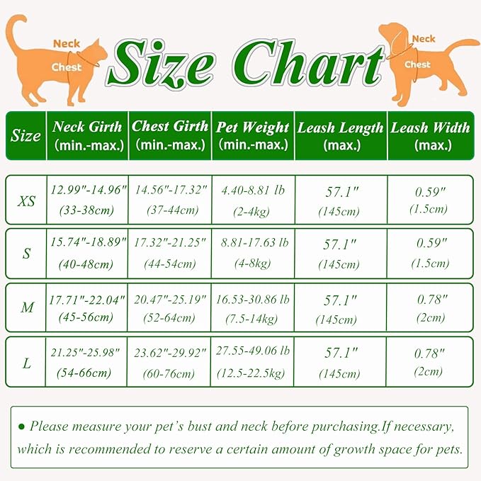 Reflective Cat Dog Harness Breathable Adjustable Pet Harness with Handle for Outdoor Walking,Easy Control for Small,Medium Breeds (Green,XS)