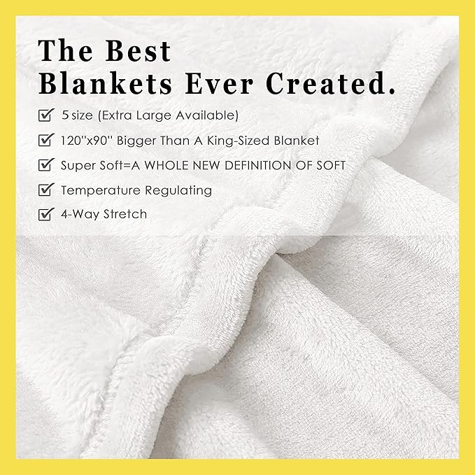 Autism Awareness Blanket Throw Super Soft and Cozy Blankets for Home Decoration, Couch, Bed, Sofa 120"x90" Extra Large for Family for All Seasons
