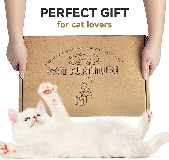 Cat Hammock Moon Bed Wall Mounted Shelf Cat Wall Shelves and Perches Solid Wood Cat Wall Furniture Cats Wall Bed for Cats and Kitty Easy Installation-Single Moon