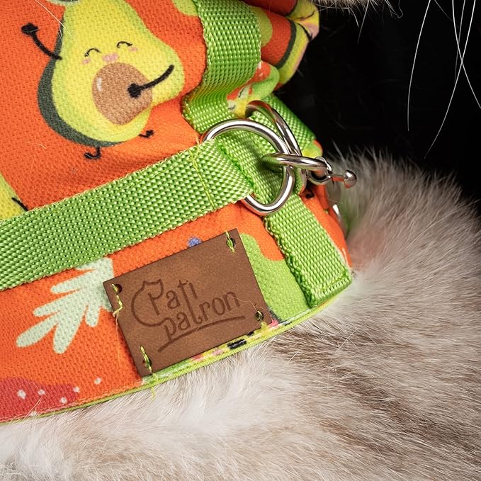 Cat Harness and Leash Set, Cats Escape Proof - Adjustable Kitten Harness for Large/Medium/Small Cats, Walking Travel Petsafe Harness (Avocado, Small)