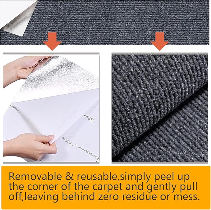 120"x15.8" cat Scratch Furniture Protector Keep Couch Sofa Protection Anti Claws Corner Wall Scratcher Post sisal Scratching mat Carpet pad Cover Fabric Tree Guards remnants (Deep Grey)