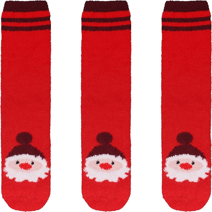 BambooMN Women's Super Soft Warm Microfiber Fuzzy Cozy Animal Socks or Christmas Winter Animal Socks, Value Pack