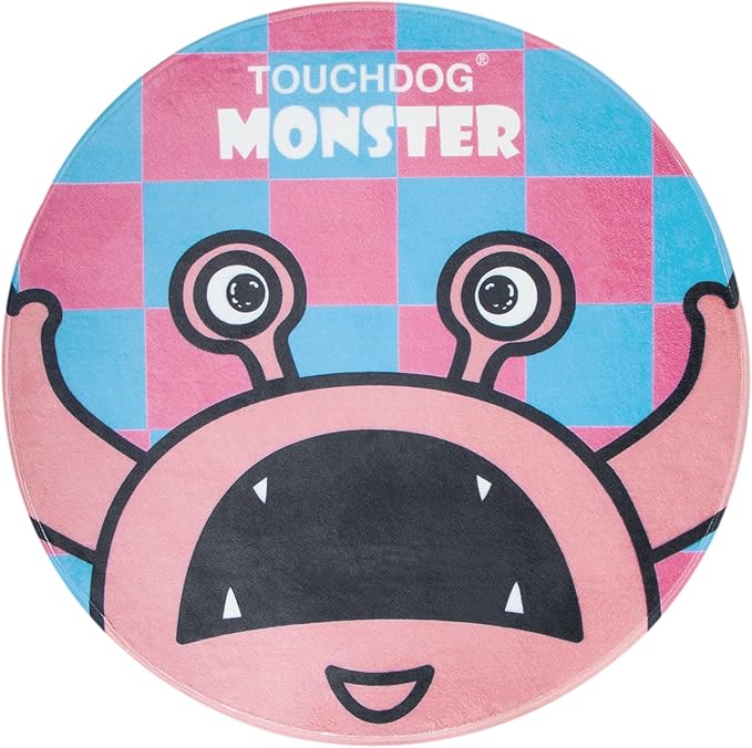 Touchdog ® Cartoon Up-for-Crabs Monster Cat and Dog Mat - Rounded Dog Bed for Both Indoor and Outdoor use - Pet Mat Features Quick-Drying Technology Looks Fun and Decorative for Any Home