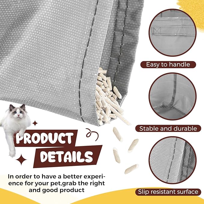 Abbylike 6 Pcs Reusable Litter Box Liners Cat Nonslip Litter Boxes Liner Sifting Liners for Litter Box Robust Design Waterproof Scoop Scratch Resistant Leakproof Machine Washable (type-a)
